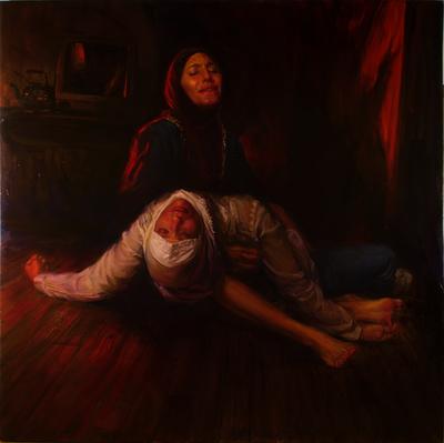 Death of Neda - oil on canvas, 58x58