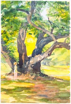 Robyn at Botanical Gardens - Watercolor